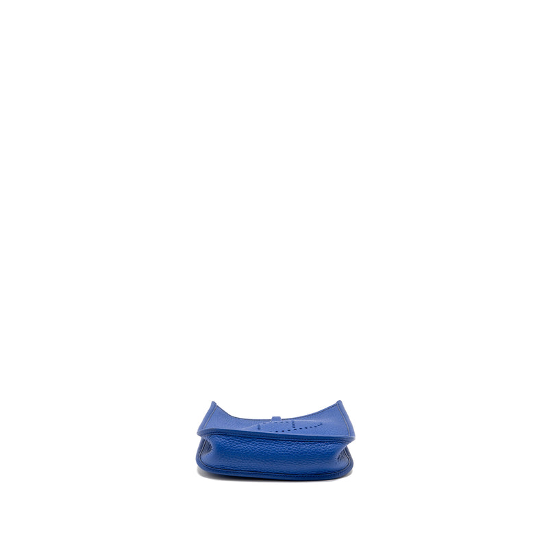 Hermes Mini Evelyne Clemence Electric blue SHW stamp U