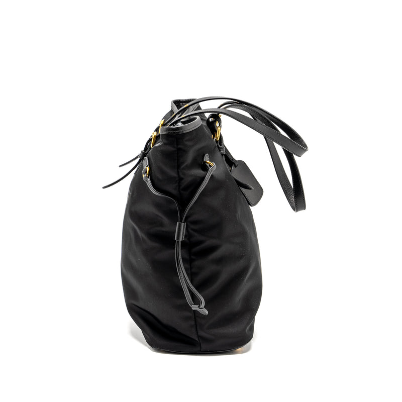 Prada tote bag canvas black GHW