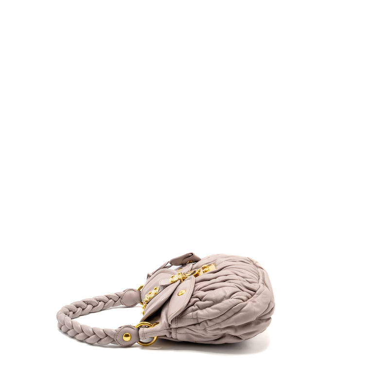 Miu Miu Sacca Con Matelasse Handbag Leather Light Purple GHW