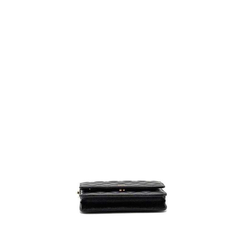 Chanel Classic Wallet On Chain Caviar Black GHW (Microchip)