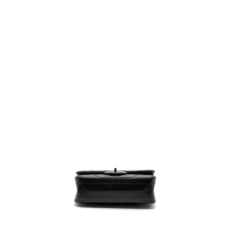 Chanel Mini 2.55 Reissue Flap Bag Chevron Calfskin So Black (Microchip)