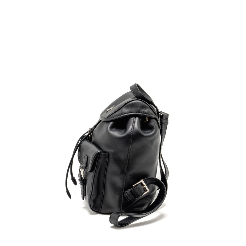 Prada Zainetto Backpack Leather Black SHW