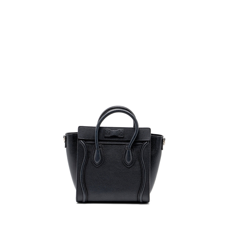 Celine Nano Luggage Bag Calfskin Black SHW