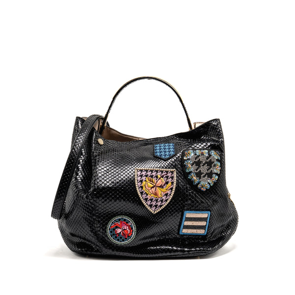 Dior Diorific tote bag Python leather black SHW