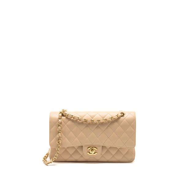 Chanel Medium Classic Double Flap Bag Caviar Beige GHW