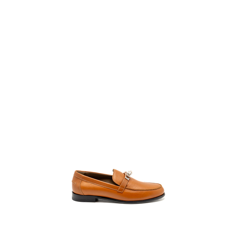 Hermes Size 37.5 Destin Loafer Calfskin Natural SHW