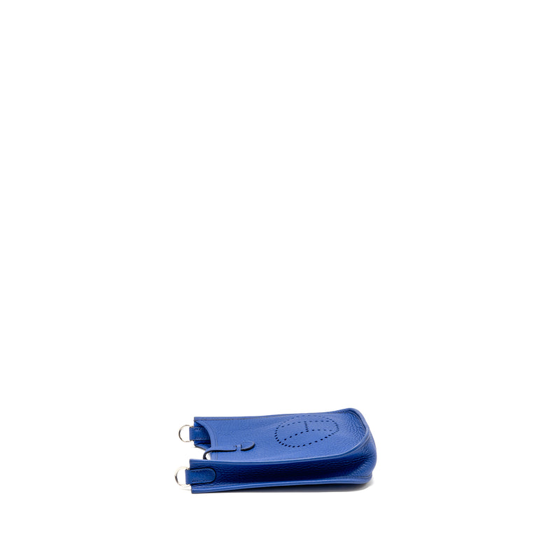 Hermes Mini Evelyne Clemence Electric blue SHW stamp U