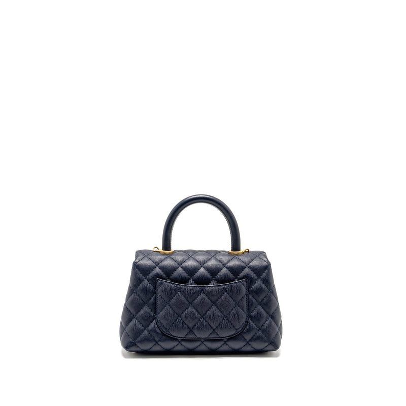 Chanel Small Coco Handle Caviar Navy GHW