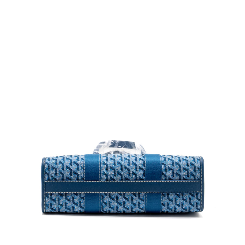 Goyard Villette Tote Bag Goyardline Canvas Ocean Blue