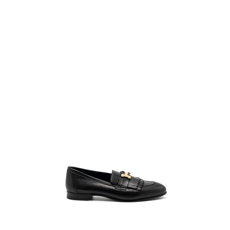 Hermes size 36.5 royal loafer calfskin black GHW