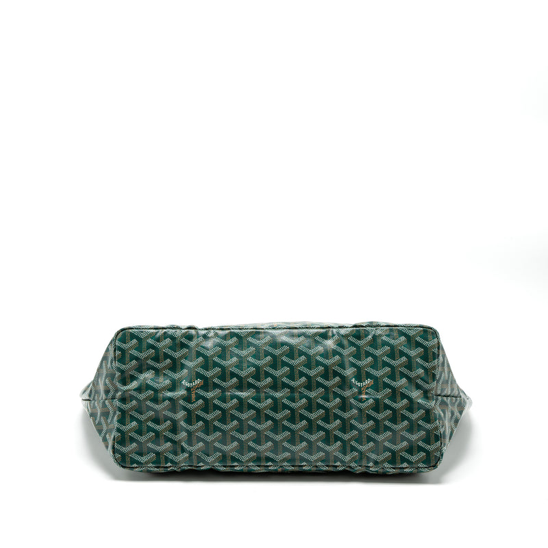 Goyard Saint Louis PM Tote Bag Goyardine Canvas Green SHW
