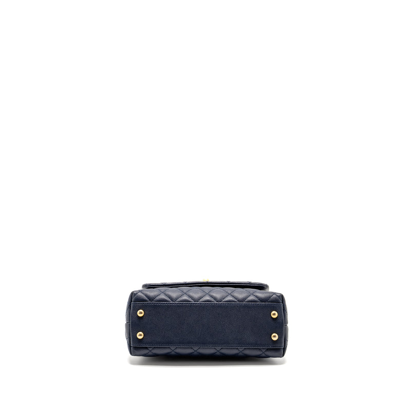 Chanel Small Coco Handle Caviar Navy GHW