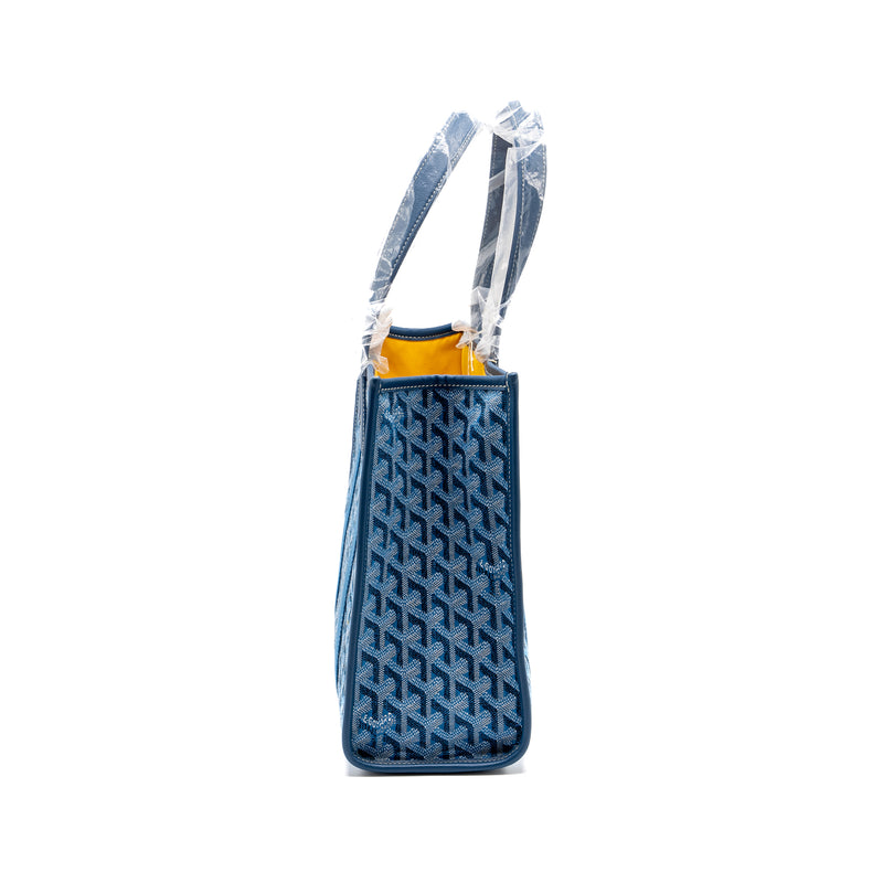 Goyard Villette Tote Bag Goyardline Canvas Ocean Blue