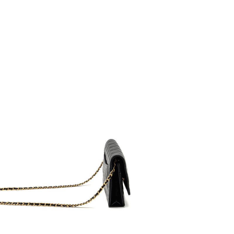 Chanel Classic Wallet On Chain Caviar Black GHW (Microchip)