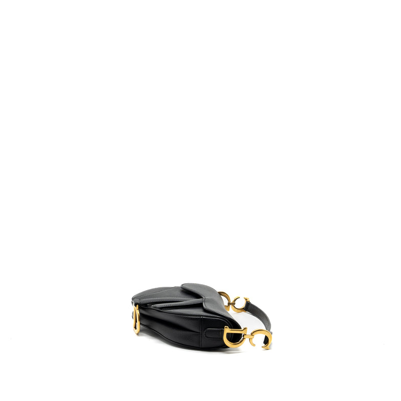 Dior mini saddle bag grained calfskin black GHW