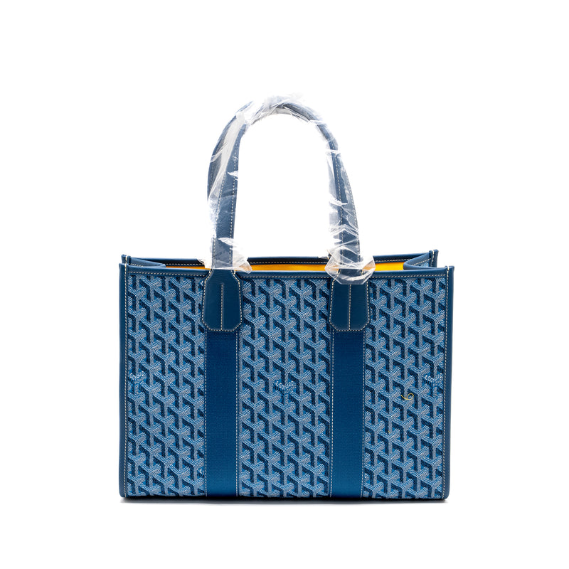 Goyard Villette Tote Bag Goyardline Canvas Ocean Blue