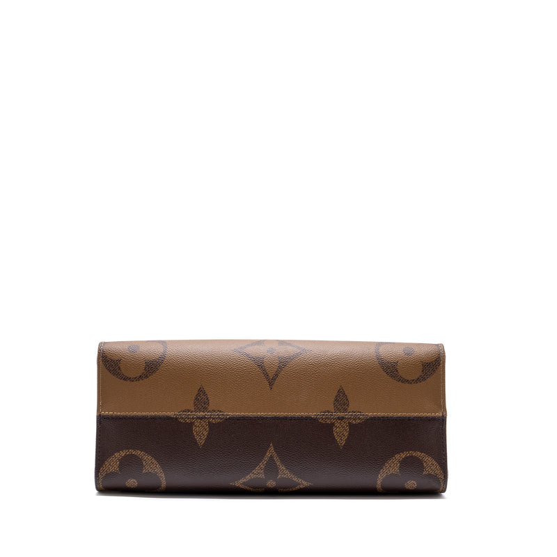 Louis Vuitton OntheGo MM Monogram Reverse Canvas GHW (New Version)