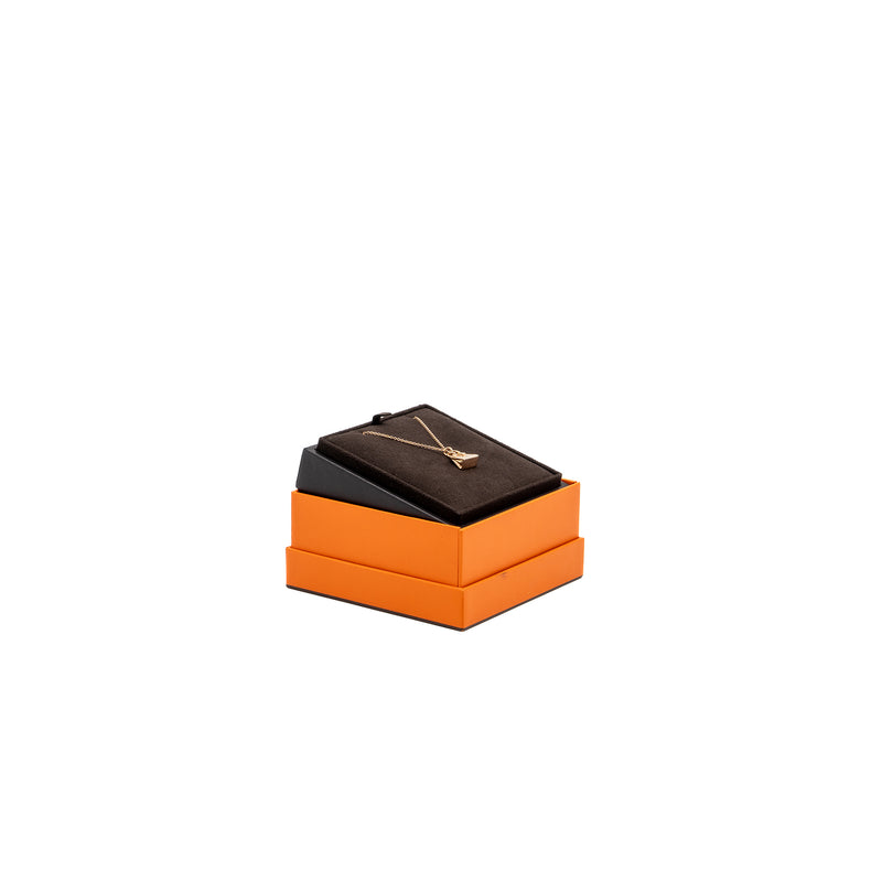 Hermes amulettes birkin pendant rose gold diamonds