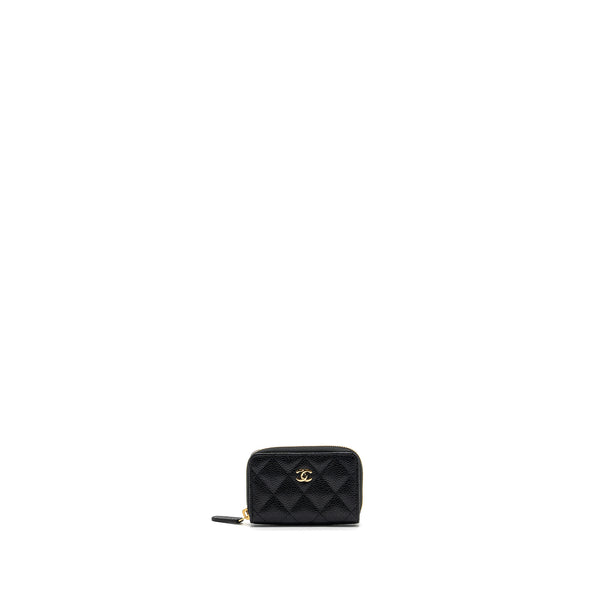 Chanel Zip Card Holder Caviar Black GHW