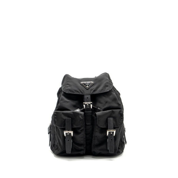 PRADA Small Re-Nylon Backpack Black SHW