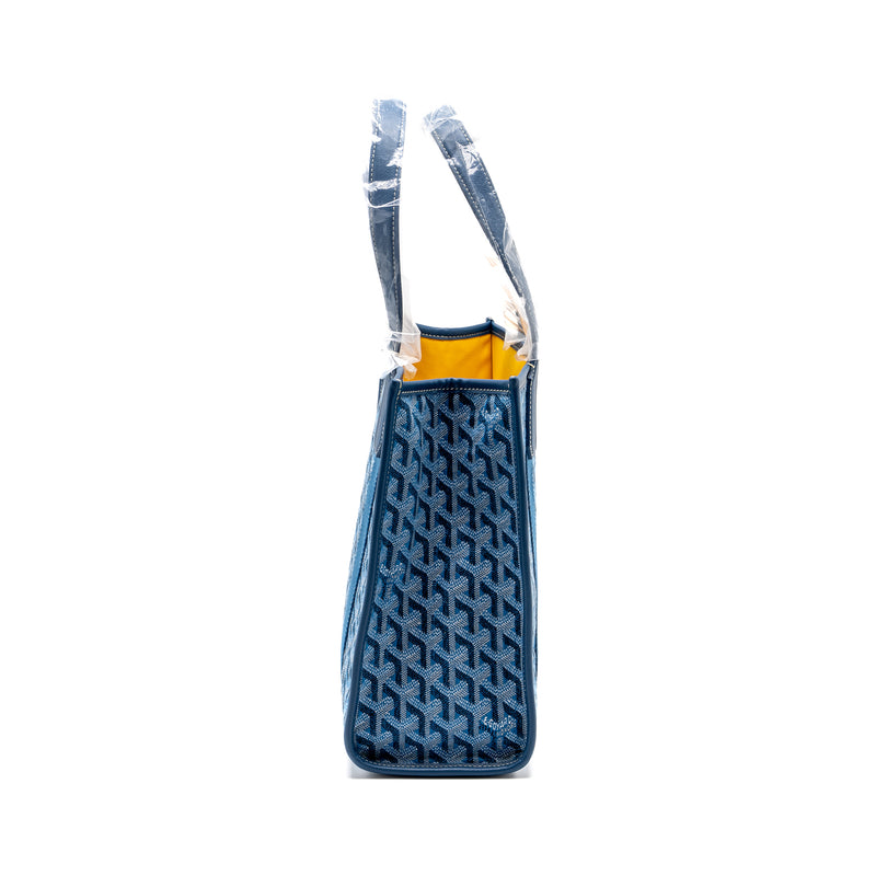 Goyard Villette Tote Bag Goyardline Canvas Ocean Blue