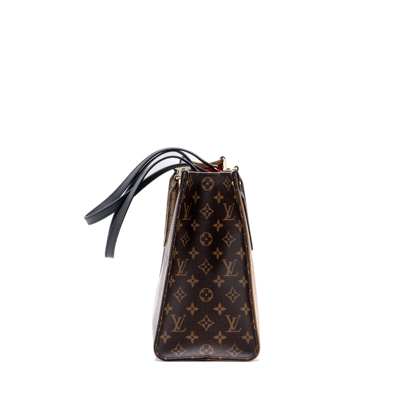 Louis Vuitton OntheGo MM Monogram Reverse Canvas GHW (New Version)