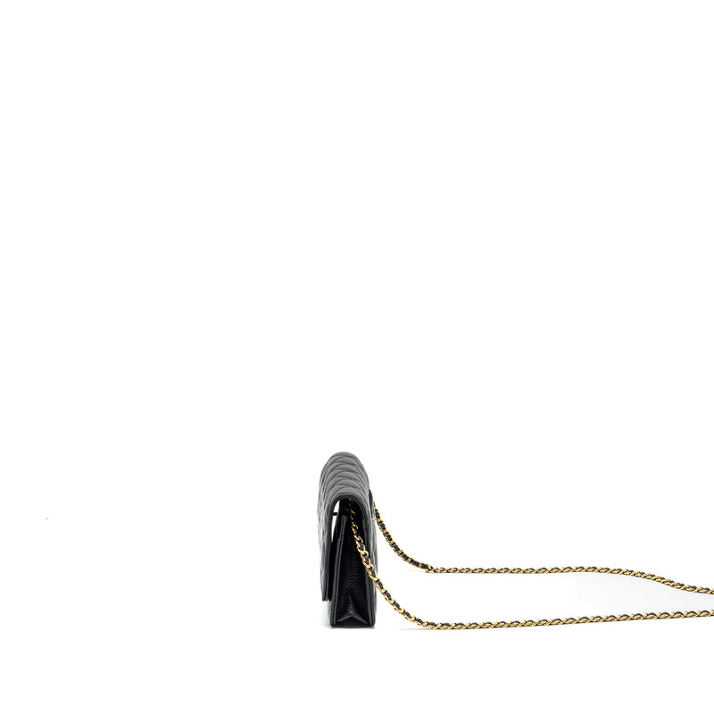 Chanel classic wallet on chain caviar black GHW