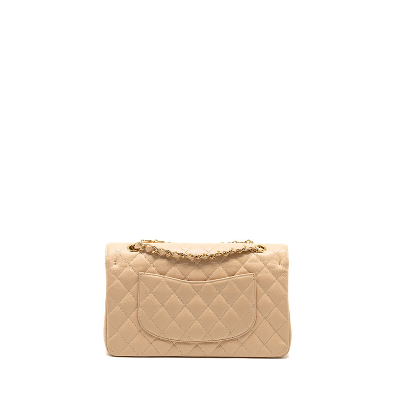Chanel Medium Classic Double Flap Bag Caviar Beige GHW