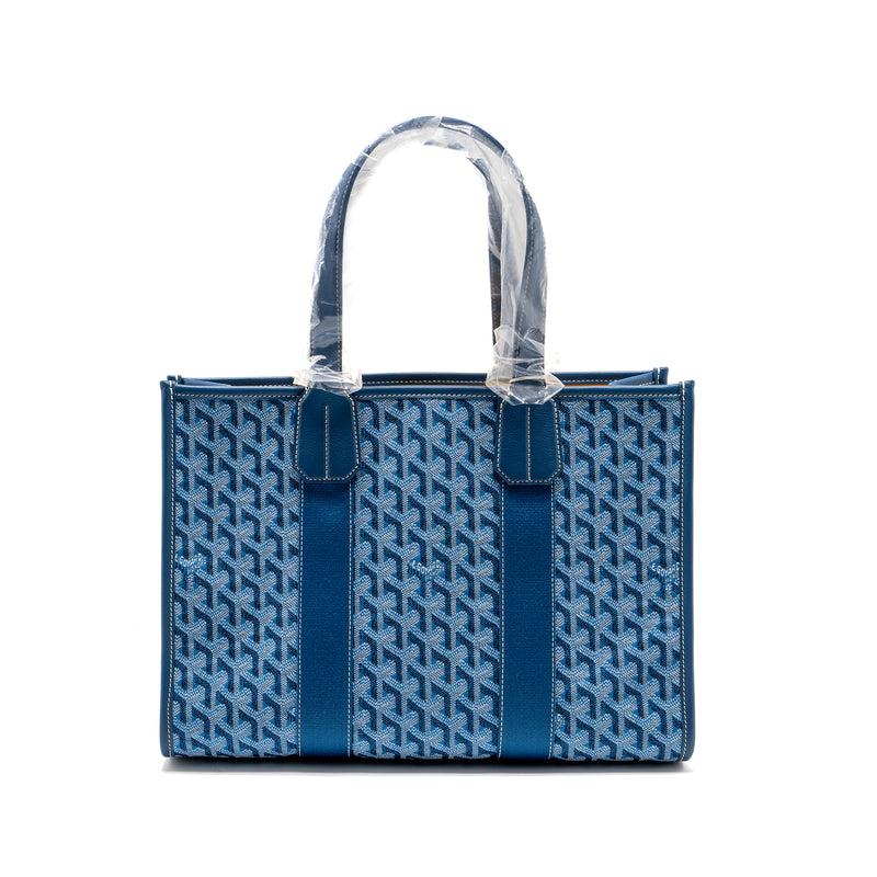 Goyard Villette Tote Bag Goyardline Canvas Ocean Blue