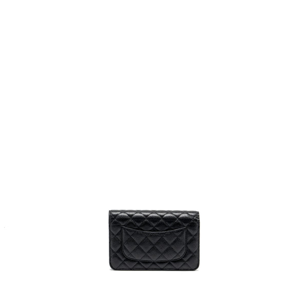 Chanel classic wallet on chain caviar black GHW