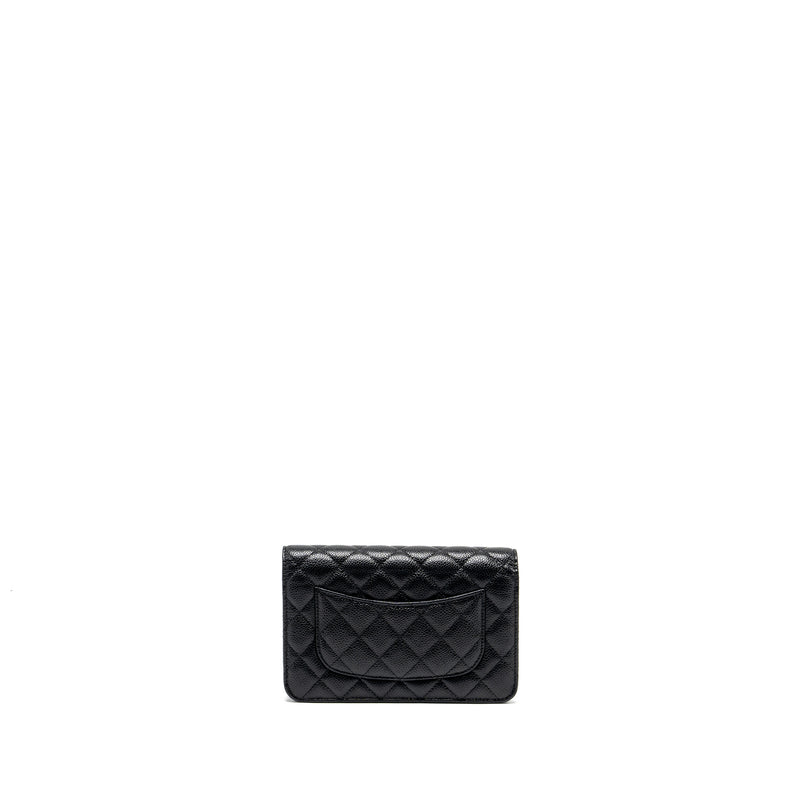 Chanel classic wallet on chain caviar black GHW