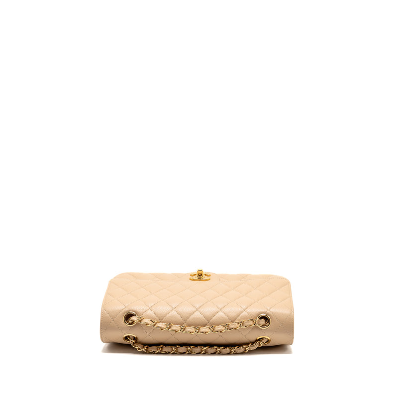 Chanel Medium Classic Double Flap Bag Caviar Beige GHW