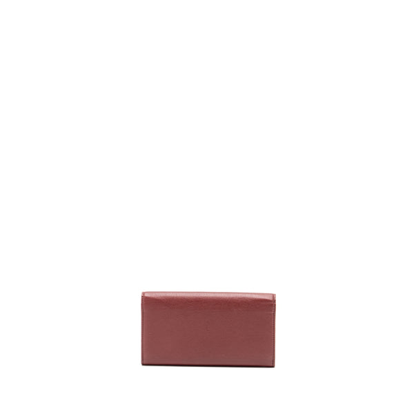 Chanel Flap Long Wallet Calfskin Red GHW