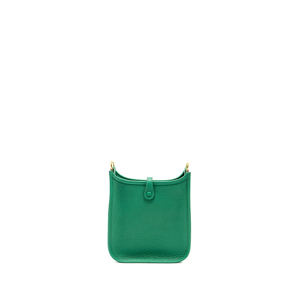 Hermes Mini Evelyn Clemence Vert Vertigo GHW Stamp W