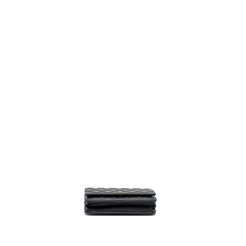 Chanel classic wallet on chain caviar black GHW
