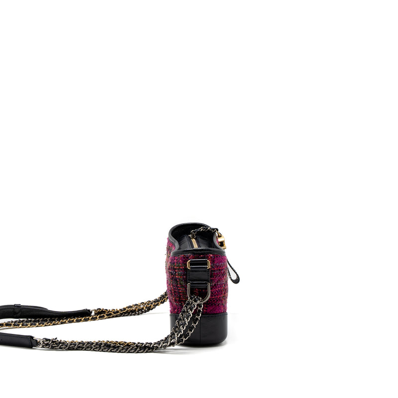 Chanel Small Gabrielle Hobo Bag Tweed/Calfskin Multicolour Multicolour Hardware