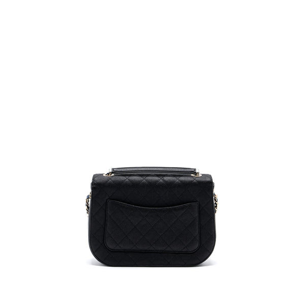 Chanel Flap Bag with handle Caviar Black/Multicolour LGHW