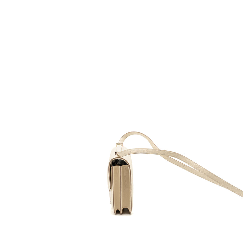 Hermes Mini Constance Epsom Craie SHW Stamp W