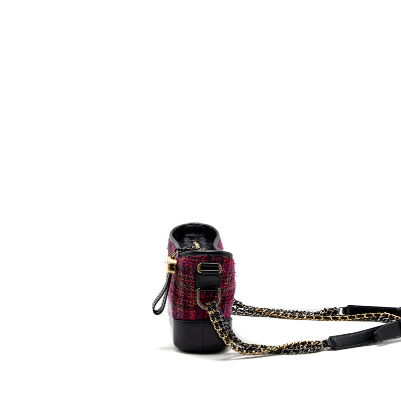 Chanel Small Gabrielle Hobo Bag Tweed/Calfskin Multicolour Multicolour Hardware