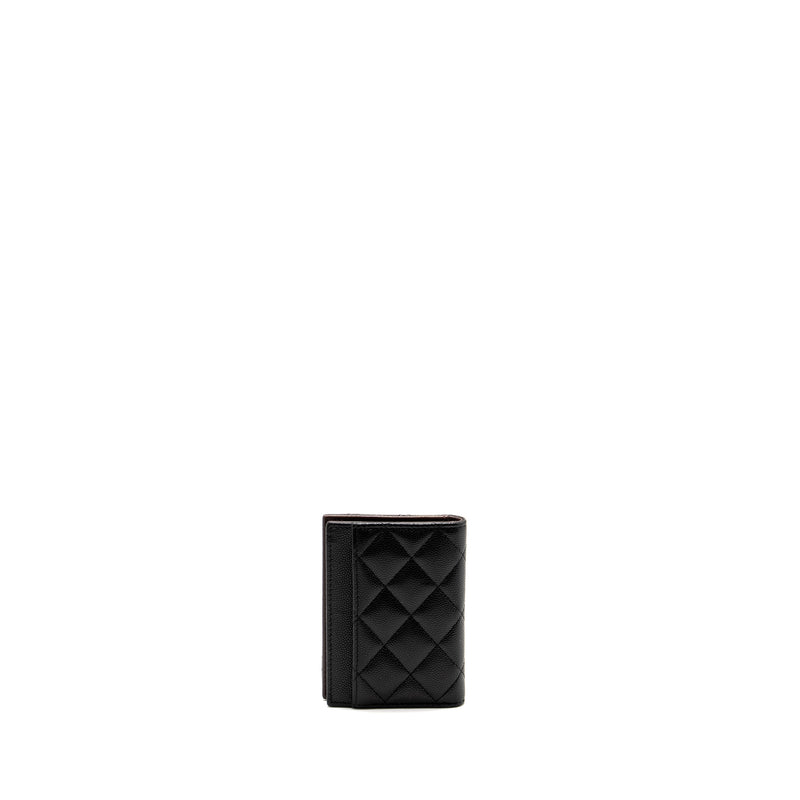 Chanel Compact Card Holder Caviar Black LGHW