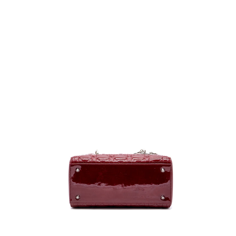 Dior Medium Lady Dior Patent Red SHW