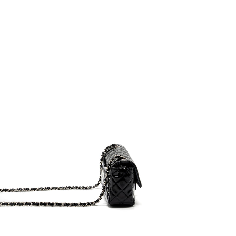 Chanel Mini Rectangular Flap Bag Patent Black SHW