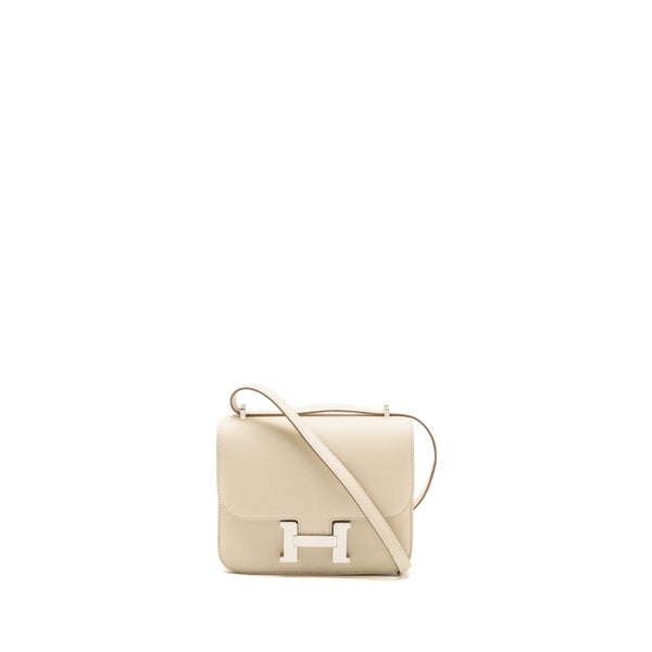 Hermes Mini Constance Epsom Craie SHW Stamp W