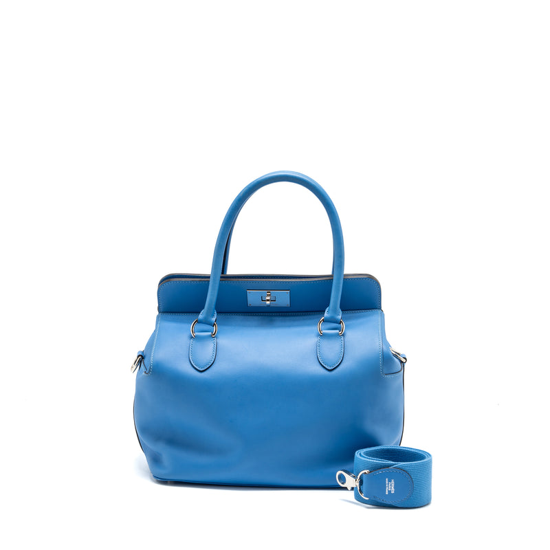 Hermes toolbox 26 swift blue paradise SHW stamp square R