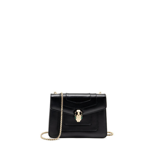 Bvlgari Serpenti Forever Crossbody bag Calfskin Black LGHW