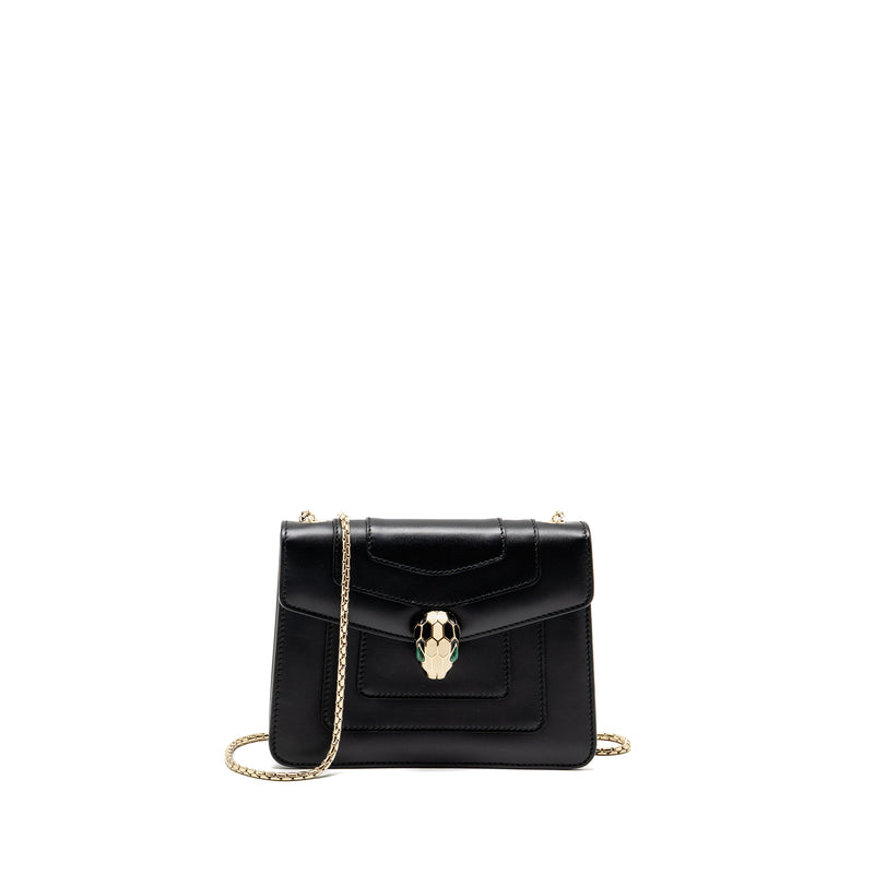 Bvlgari Serpenti Forever Crossbody bag Calfskin Black LGHW