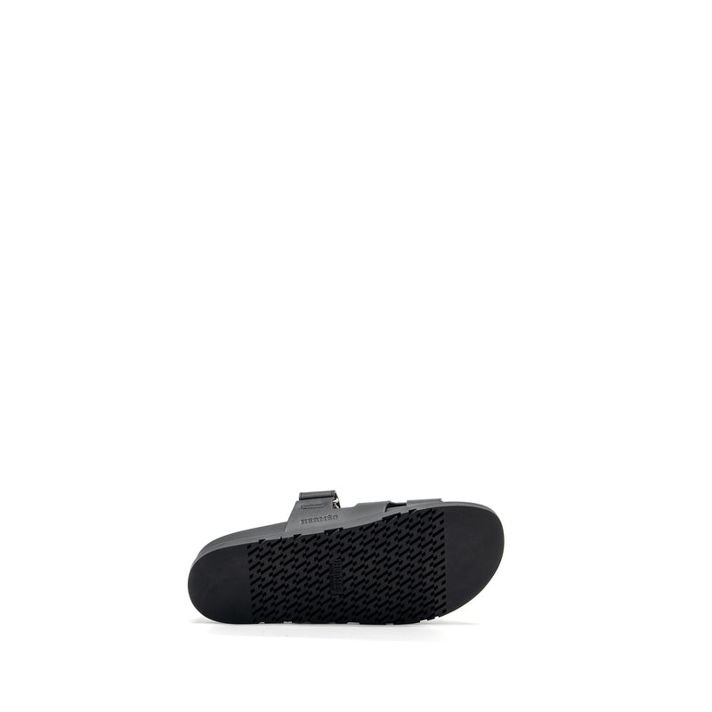 Hermes Size 44 Chypre Sandals Calfskin Black