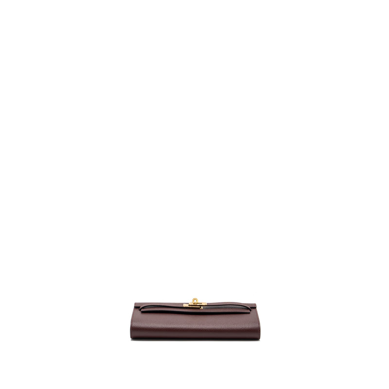 Hermes Kelly To Go Epsom 57 Bordeaux GHW Stamp U