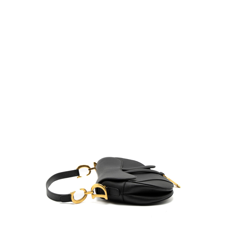 Dior Medium Saddle Bag Grained Calfskin Black GWH