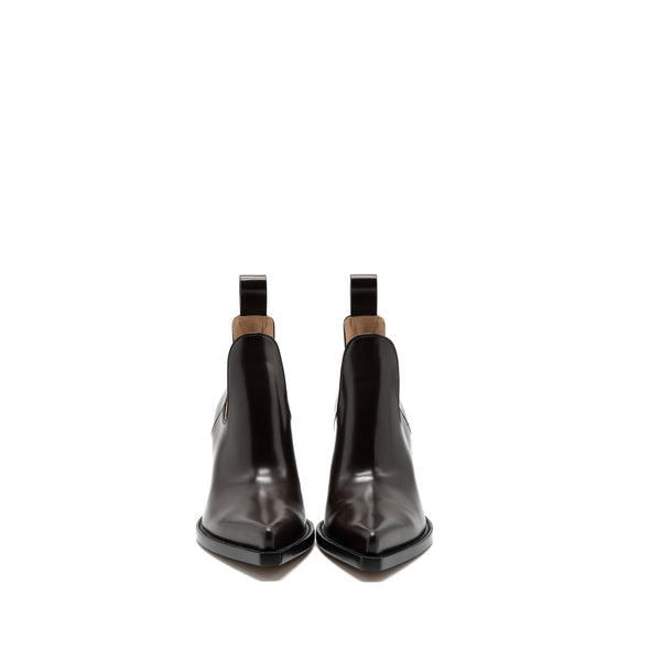 Bottega Veneta Size 38 Leather Boots Dark Brown